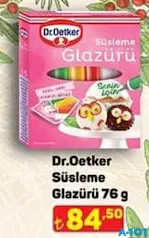 DR. OETKER SÜSLEME GLAZÜRÜ 76 G fiyat ve kampanya bilgisi